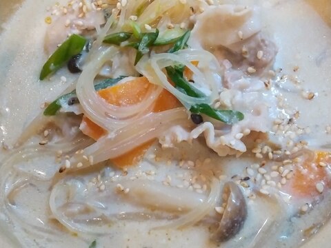 ラーメンよりヘルシー！豆乳春雨ヌードル